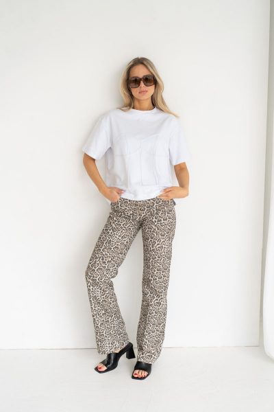 Balti marškinėliai CORSET